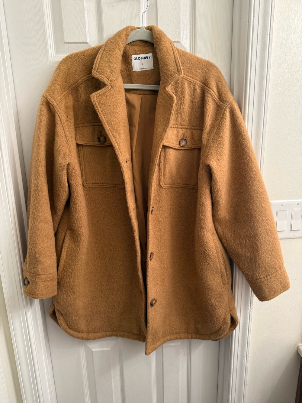 Old Navy Women’s Tan Wool-Blend Coat